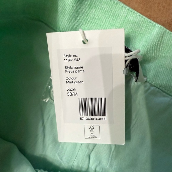 NORR Freya Pants Slacks Mint Green Women’s Size Medium NWT Flawed - Picture 7 of 9